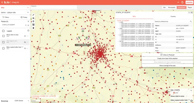 map.lo: KPIs, coverage and events on the map